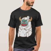 Yeti fumer Snowman Créativité Empreintes Pullover (Devant)