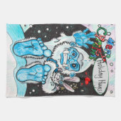 Yeti Holiday Hugs Theedoek (Horizontaal)