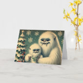 Yeti Holiday Kaart (Gele Bloem)