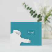 Yeti Hug Briefkaart (Staand voorkant)