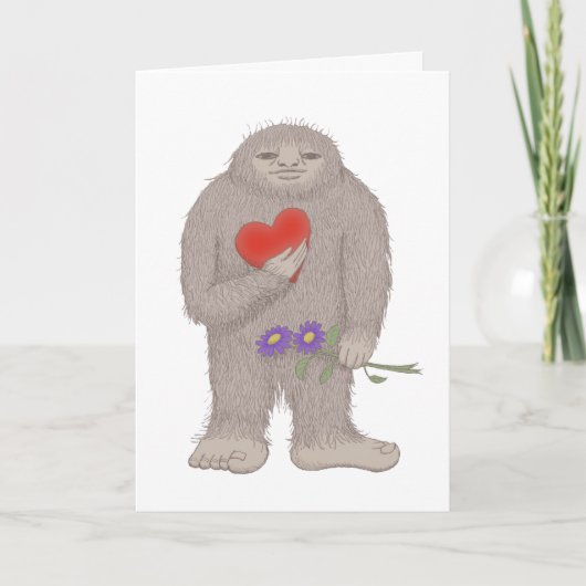 Yeti I van Sasquatch van Bigfoot houdt van u Feestdagen Kaart (Voorkant)
