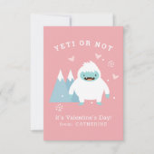 Yeti of niet Classroom Valentijn Notitiekaartje (Voorkant)