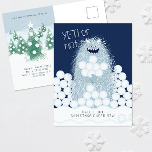 Yeti of niet: uitbundig Kerstplezier Feestdagenkaart