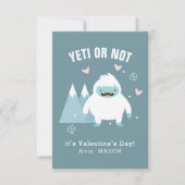 "Yeti or not" Classroom Valentijn Notitiekaartje (Voorkant)