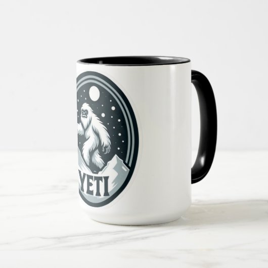 Yeti reizen rond Snow Mount Coffee Mok (Voorkant rechts)