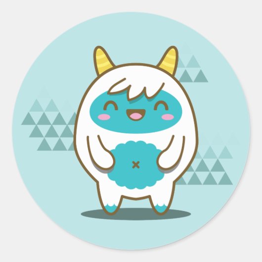 Yeti Ronde Sticker (Voorkant)