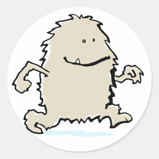 yeti ronde sticker (Voorkant)