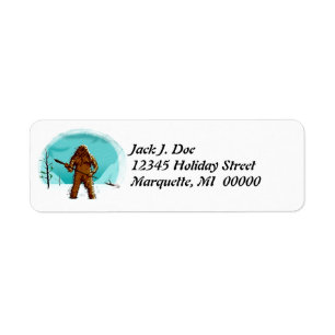 Yeti Sasquatch Bigfoot Yetis Return address Label