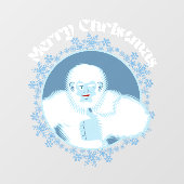 Yeti Snowflakes Window Decal – Leuke vakantie deco (Vel)