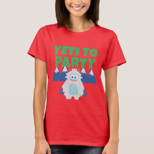 Yeti voor volwassen kerstfeest t-shirt