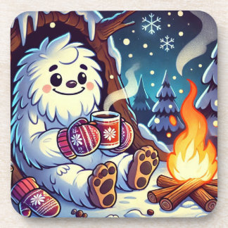 Yeti's Hideaway Cartoon Gedrukt Drink Onderzetter