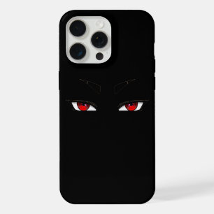 Yeux anime rouges vifs sur étui pour iphon 15 pro