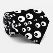 yeux blancs noirs homme homme cravate cravate (Roulé)