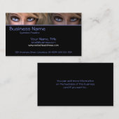 Yeux bleus D2 - Cartes de visite d'imaginaire (Devant / Derrière)