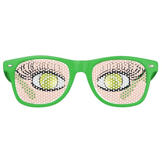 Yeux de balle de tennis Drôle Ventilateur lunettes (Devant)