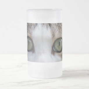 Yeux de chat givrés 16 oz de verre givrée Mug