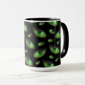 Yeux de chats verts, Mug de café (Devant droit)