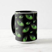 Yeux de chats verts, Mug de café (Devant gauche)