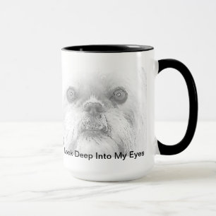 Yeux de chien de griffon de Bruxelles de tasse