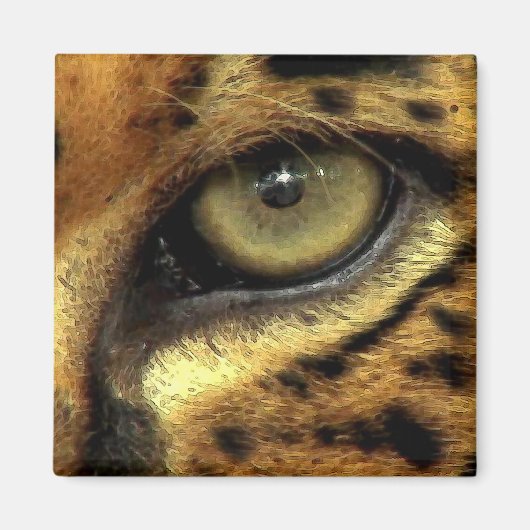 YEUX DE JAGUAR Big Cat Wildlife Magnet (Devant)