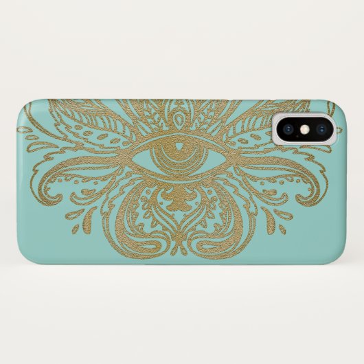 Yeux de Shiva - coque iphone (Dos (Horizontal))