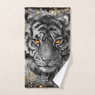 Yeux de tigre Dessin de tigre coloré Sombre
