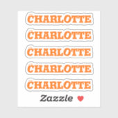 Yeux d'Halloween | Sticker de nom de couleur Citro (Feuille)