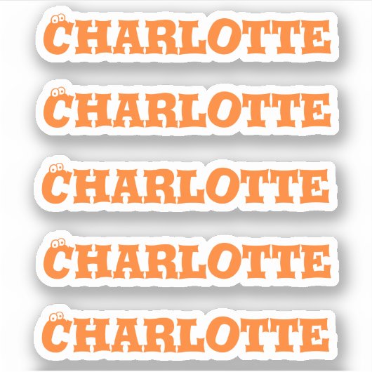 Yeux d'Halloween | Sticker de nom de couleur Citro (Devant)