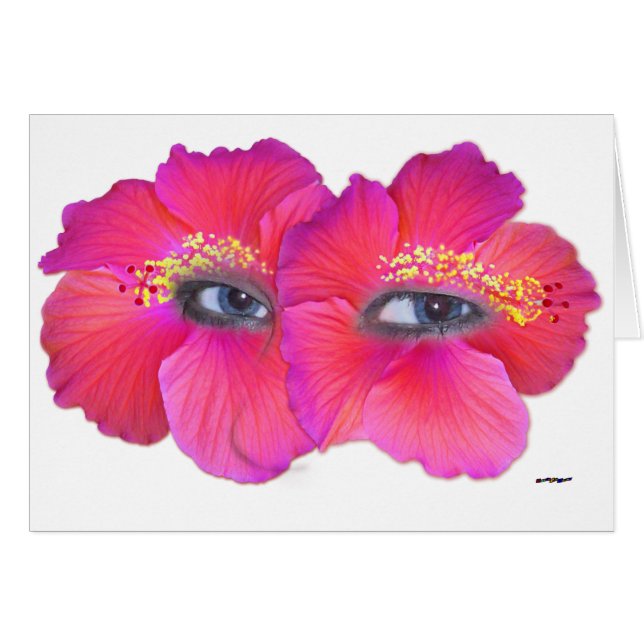 Yeux d'Hibiscus - rose (Devant horizontal)