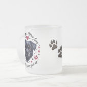 Yeux doux, Amour de la Fierce - Chien givré Mug (Devant gauche)