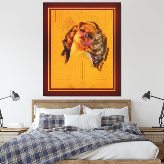 Yeux Envoûtants Portrait Art Déco de Zoe Mozert (Insitu(Chambre))