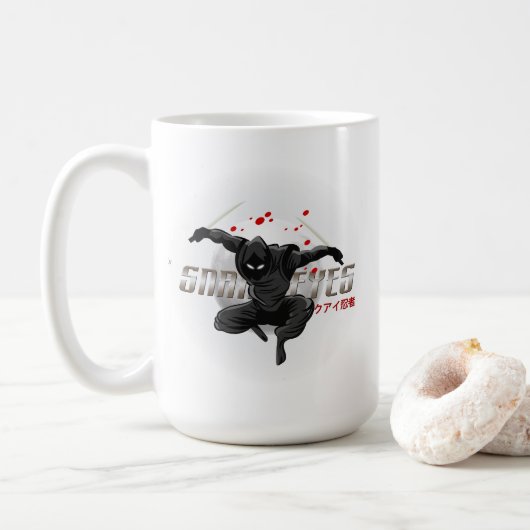 Yeux serpent Ninja | Mug classique 15# (Avec donut)