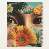 Yeux surréalistes et fleurs avec papillons (Dos)