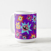 Yeux 🌸 tasse de café 15oz (Devant gauche)