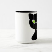 Yeux verts de conception de Coffe de tasse de chat (Centre)