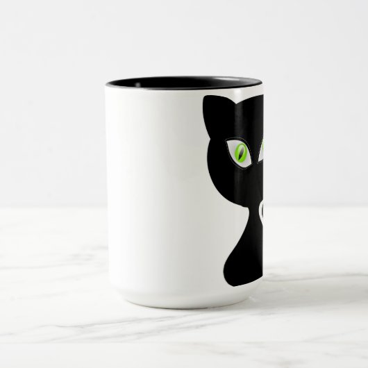 Yeux verts de conception de Coffe de tasse de chat (Centre)