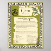 YEW CELTIC SACRED TREE POSTER (Voorkant)