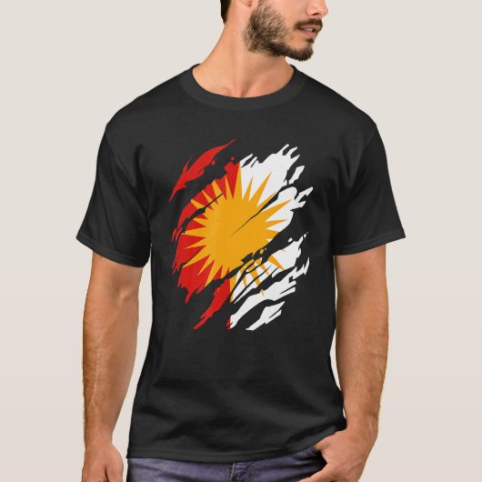 Yezidi vlag Ezidi 1 T-shirt (Voorkant)