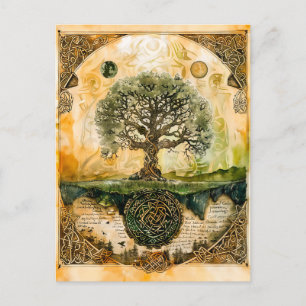 Yggdrasil, de Noorse levensboom Feestdagenkaart