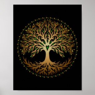 Yggdrasil, Keltisch, boom, leven, Noors, mythologi Poster