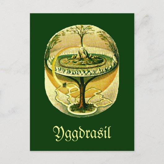 Yggdrasil, levensboom briefkaart (Voorkant)