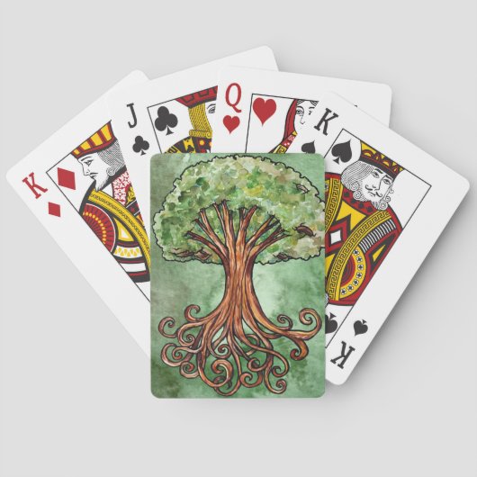 Yggdrasil Tree Norse Mythology Pokerkaarten (Achterkant)