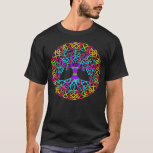 Yggdrasil Tree of Life Keltisch Stropdas geverfd N T-shirt