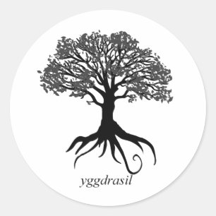 Yggdrasil Tree of Life Ronde Sticker