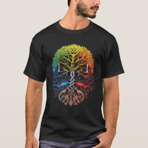 Yggdrasil Vikingkrijger Noordse Mythologie T-shirt