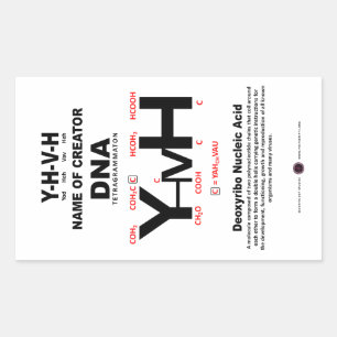 YHVH-DNA Chemical Bond Rechthoekige Sticker