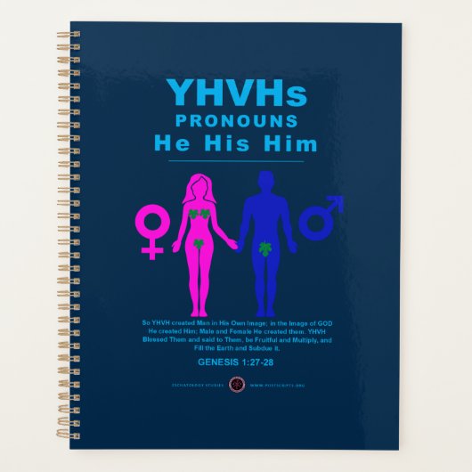 YHVH's ronouns Planner (Voorkant)