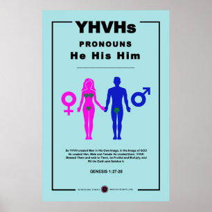 YHVH's ronouns Poster