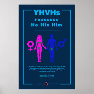 YHVH's ronouns Poster