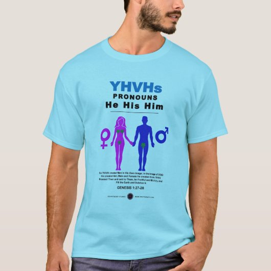 YHVH's ronouns T-shirt (Voorkant)